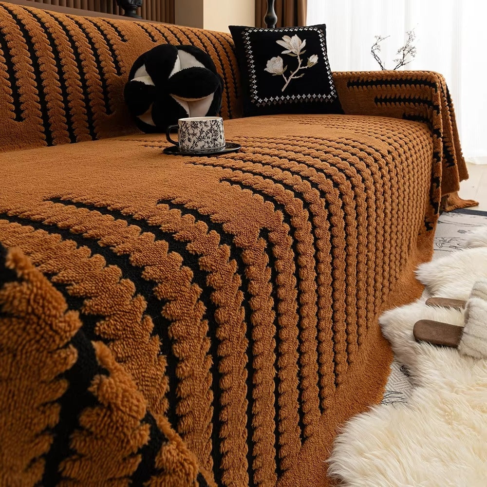 Plush Tufted Couch Cover