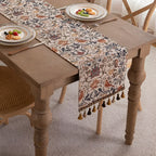 Floral & Bird Jacquard Table Runner