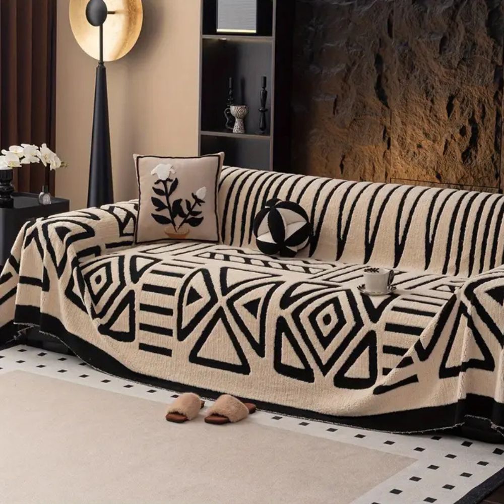Texture Print Couch Cover