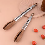 Wood & Steel Tongs | Set of 2