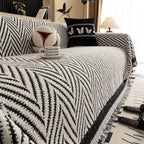 Chevron Herringbone Tassel Couch Cover