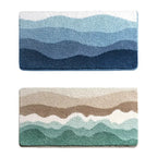 Coastal Wave Pattern Non-Slip Bath Mat