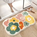 Floral Tufted Absorbent Bath Mat