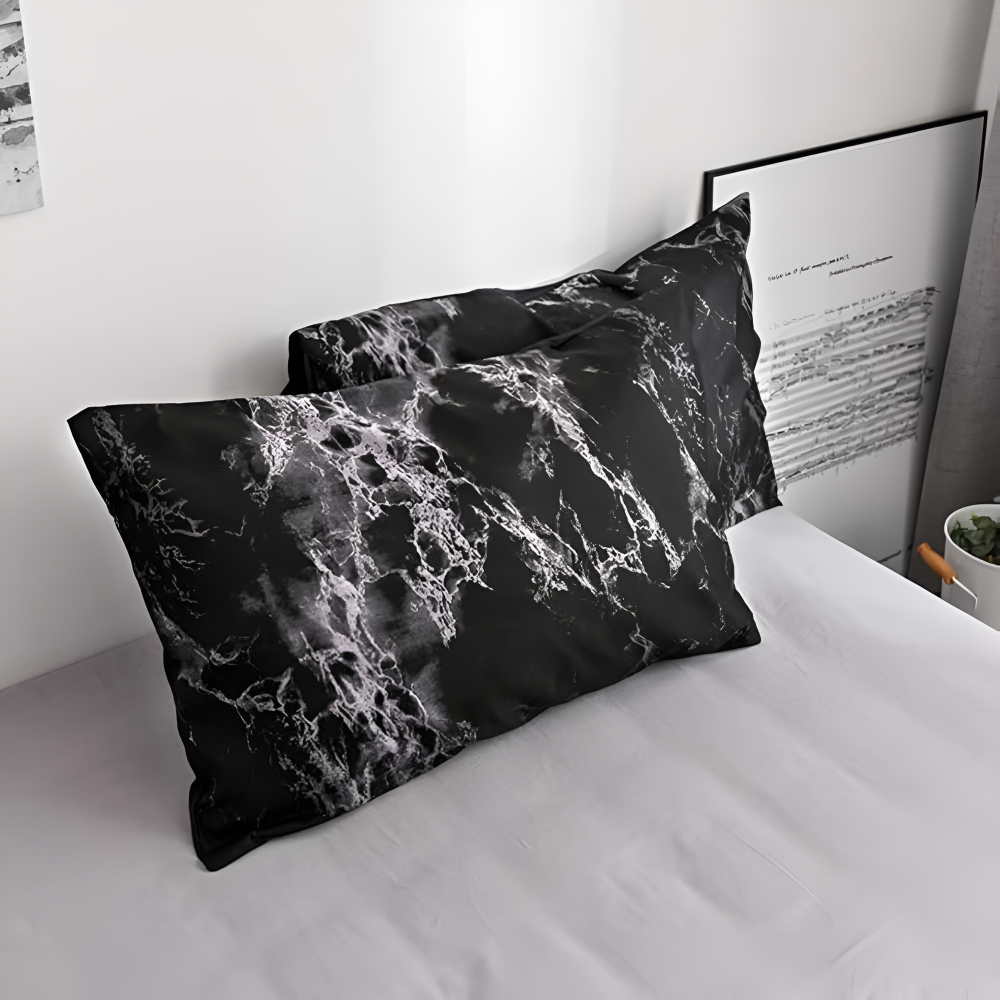 Black Marble | 3pcs Quilt Cover Sets