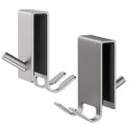 On Glass Stainless Shower Door Hooks