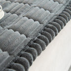 Plush Pleated Edges Couch Cover