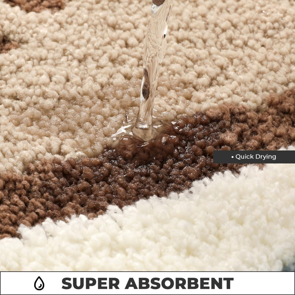 Seaside Footprint Pattern Bath Mat