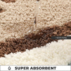 Seaside Footprint Pattern Bath Mat