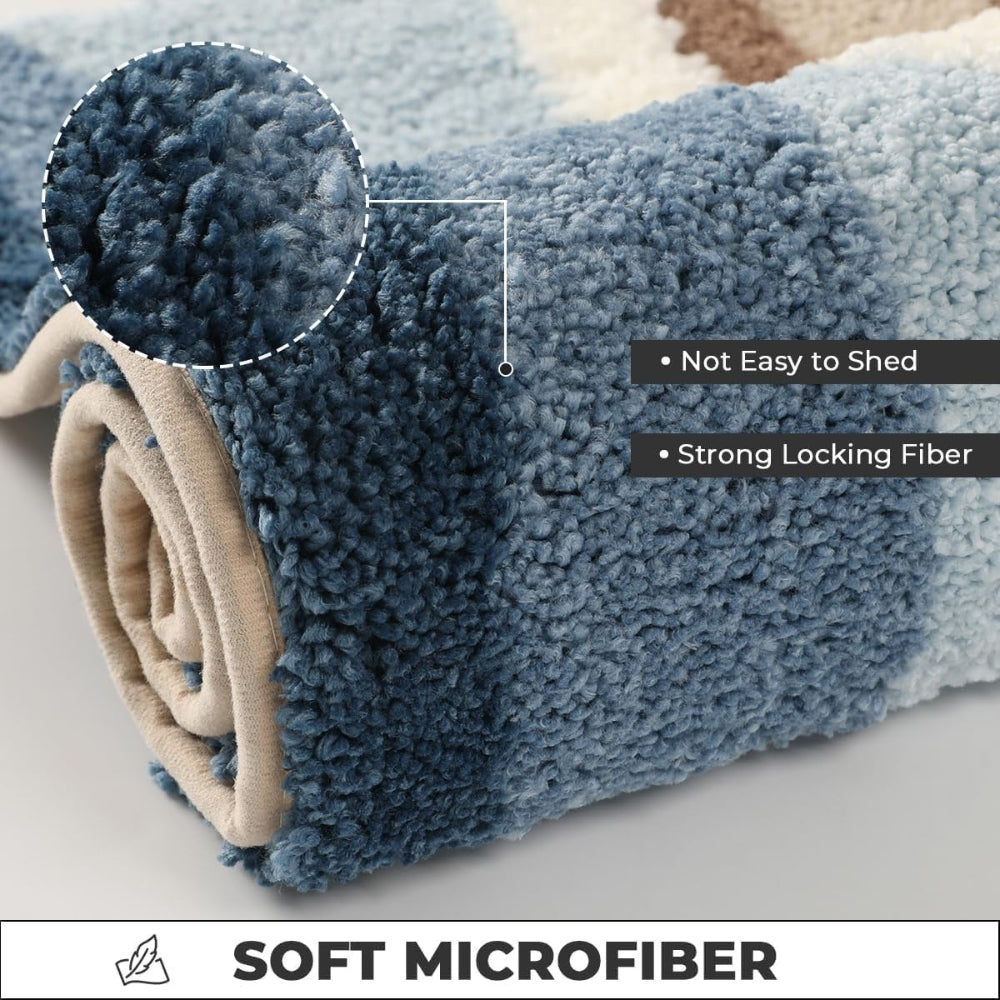 Seaside Footprint Pattern Bath Mat