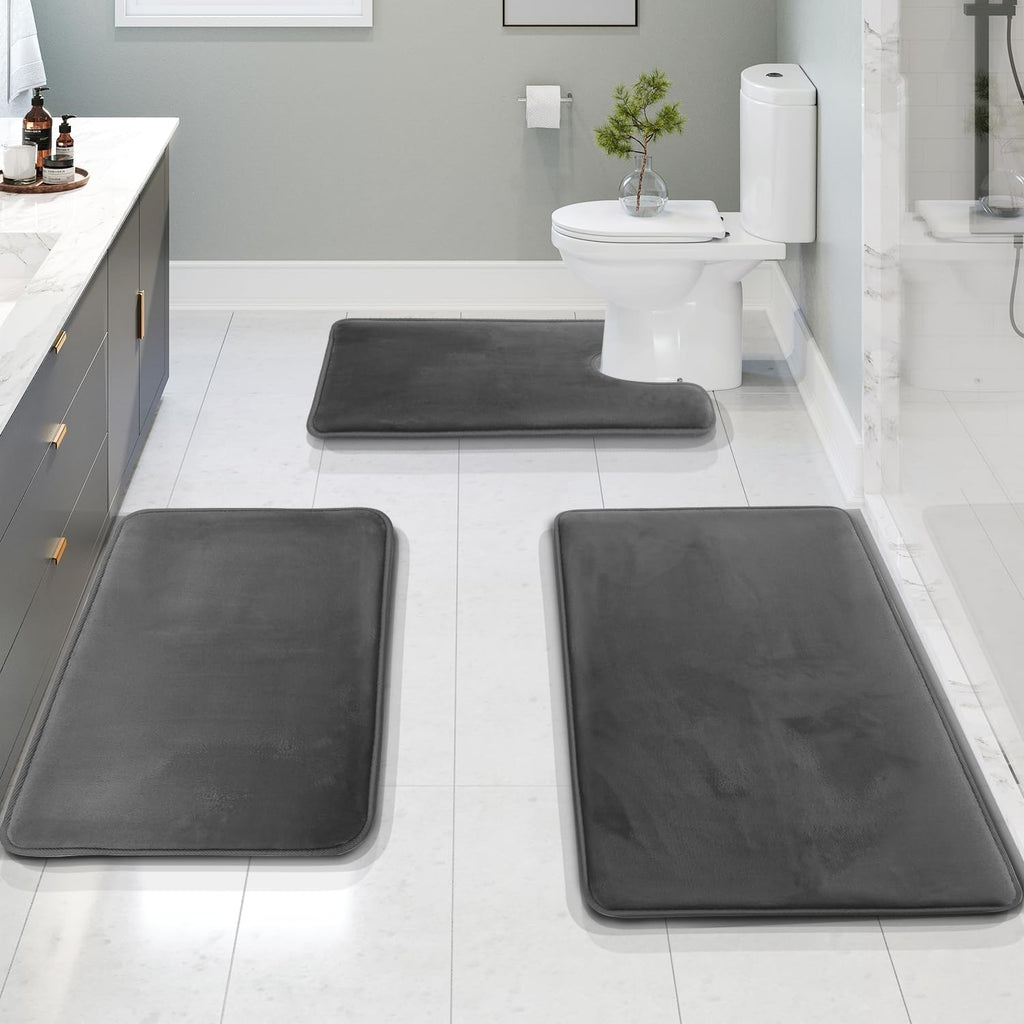 3-Piece Foam Bath Mat Set