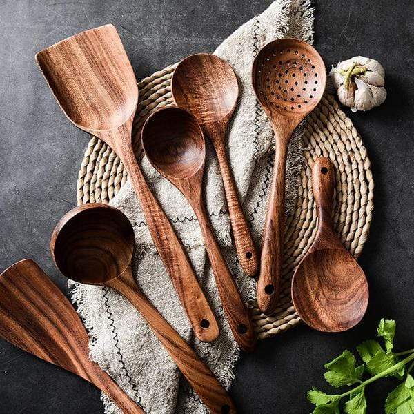 Wooden Kitchen Utensils | 7 Sets