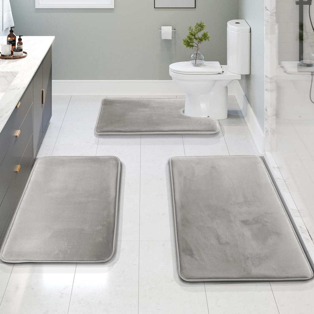 3-Piece Foam Bath Mat Set